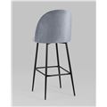 миниатюра Стул барный Марсель велюр серый №6