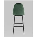 миниатюра Стул барный Тейлор велюр зелёный №4