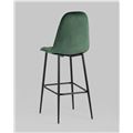 миниатюра Стул барный Тейлор велюр зелёный №5