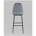миниатюра Стул барный Тейлор велюр серый №4
