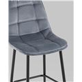 миниатюра Стул барный Тейлор велюр серый №7