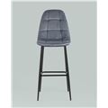 миниатюра Стул барный Тейлор велюр серый №8