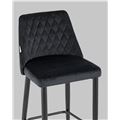 миниатюра Стул полубарный Диего велюр черный №7