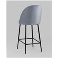 миниатюра Стул полубарный Марсель велюр серый №6