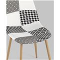 миниатюра Стул Валенсия пэчворк черно-белый №2