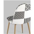 миниатюра Стул Валенсия пэчворк черно-белый №3