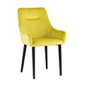 миниатюра Стул Джоан велюр жёлтый №1