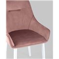 миниатюра Стул Диана велюр пыльно-розовый ножки белые №3