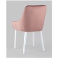 миниатюра Стул Диана велюр пыльно-розовый ножки белые №5