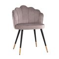 миниатюра Стул Камилла велюр пепельно-розовый №9