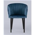 миниатюра Стул с подлокотниками Нейтон велюр пыльно-синий №3