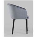 миниатюра Стул с подлокотниками Нейтон велюр серый №3