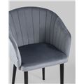 миниатюра Стул с подлокотниками Нейтон велюр серый №7