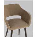 миниатюра Стул с подлокотниками Саймон велюр капучино №6