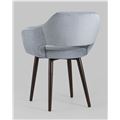 миниатюра Стул с подлокотниками Саймон велюр серый №5