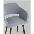 миниатюра Стул с подлокотниками Саймон велюр серый №7