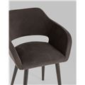 миниатюра Стул с подлокотниками Саймон велюр темно-коричневый №6