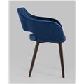 миниатюра Стул с подлокотниками Саймон велюр темно-синий №3