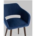 миниатюра Стул с подлокотниками Саймон велюр темно-синий №7