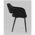 миниатюра Стул с подлокотниками Саймон велюр черный №4