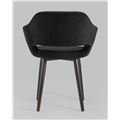 миниатюра Стул с подлокотниками Саймон велюр черный №5