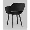 миниатюра Стул с подлокотниками Саймон велюр черный №6