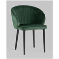 миниатюра Стул с подлокотниками Шон велюр зелёный №2