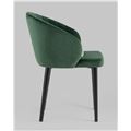 миниатюра Стул с подлокотниками Шон велюр зелёный №3