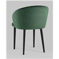 миниатюра Стул с подлокотниками Шон велюр зелёный №5