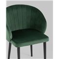 миниатюра Стул с подлокотниками Шон велюр зелёный №7