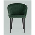 миниатюра Стул с подлокотниками Шон велюр зелёный №8