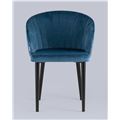 миниатюра Стул с подлокотниками Шон велюр пыльно-синий №2