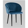 миниатюра Стул с подлокотниками Шон велюр пыльно-синий №3