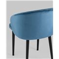 миниатюра Стул с подлокотниками Шон велюр пыльно-синий №7