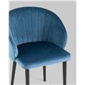 миниатюра Стул с подлокотниками Шон велюр пыльно-синий №8
