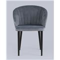 миниатюра Стул с подлокотниками Шон велюр серый №2
