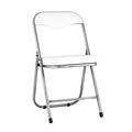 миниатюра Стул складной ДЖОН металлик, белый №1