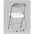 миниатюра Стул складной ДЖОН металлик, белый №19