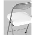 миниатюра Стул складной ДЖОН металлик, белый №20