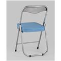 миниатюра Стул складной ДЖОН металлик, голубой №21