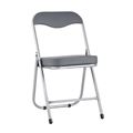 миниатюра Стул складной ДЖОН металлик, серый №14