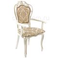 миниатюра Стул деревянный Bronte молочный / патина №1