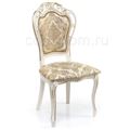 миниатюра Стул деревянный Bronte молочный с патиной №1
