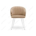 миниатюра Стул на металлокаркасе Бэнбу velutto 05 / белый №2
