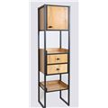 миниатюра Стеллаж Берген-3 Дуб крафт золотой, черный №4