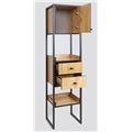 миниатюра Стеллаж Берген-3 Дуб крафт золотой, черный №5