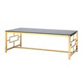 миниатюра Журнальный стол 120*60 БРУКЛИН золото стекло smoke №2