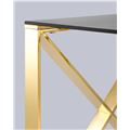 миниатюра Журнальный стол 55*55 КРОСС золото стекло smoke №3