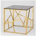 миниатюра Журнальный столик 55*55 АРТ ДЕКО золото стекло smoke №4