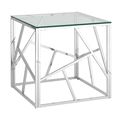 миниатюра Журнальный столик 55*55 АРТ ДЕКО серебро №1